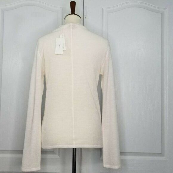 Vince Sweater Knit L Blush Pink Wool Blend Funnel Neck Lightweight Long Sleeve - Picture 7 of 11